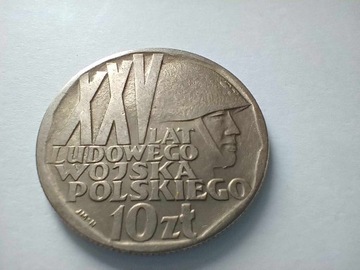 10 zł XXV LAT LUDOWEGO WOJSKA 1968 PRL