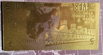 Złoty banknot Euro 