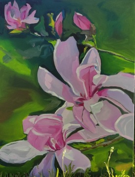 Obraz olejny "Magnolia" 60x80