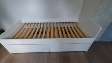 Łóżko IKEA Slakt 90x200cm rozsuwane z szufladami