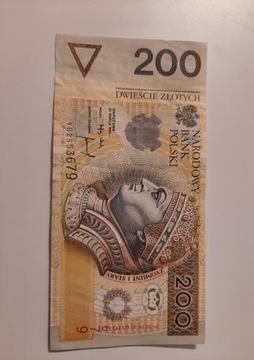 Banknot 200 zł seria YB