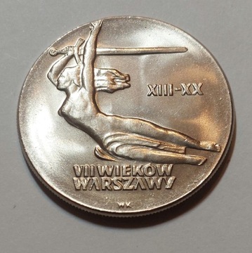 10 złotych 1965 - VII w. Warszawy Nike (st.1)
