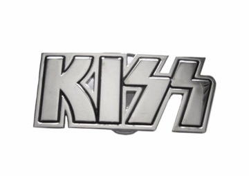 błyszcząca metalowa klamra sprzączka na pas Kiss