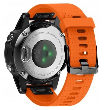 POMARAŃCZOWY Silikonowy Pasek Garmin FENIX 6S