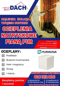 Ocieplenie pianą PUR, izolacje natryskowe 