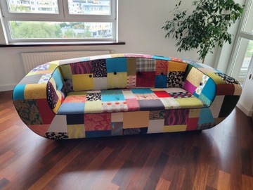 Sofa, kanapa, 3 osobowa, vintage patchwork Anaric