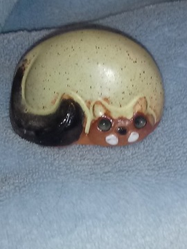 Ceramiczna zabawna figurka kot Laires