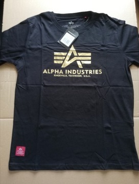 Alpha industries koszulka czarna t-shirt nowa