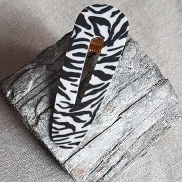 7cm, Nowa Spinka do włosów Zebra, akryl, żelazo