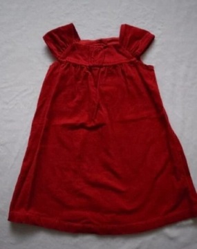 Czerwona sukienka r. 98 mothercare sztruks