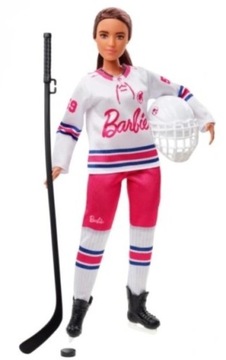 Barbie Sporty zimowe Lalka Hokeistka + Akcesoria H