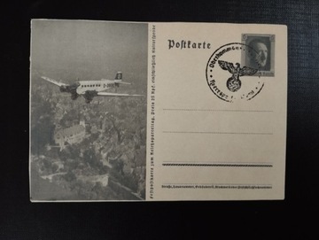 GG Postkarte kasownik stempel Niemcy