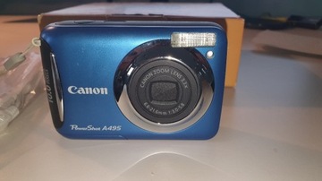 Aparat Canon Powershot A495 Niebieski komplet! WRO