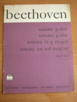 Beethoven Sonata G-dur na fortepian nuty