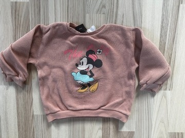 Bluza różowa Minnie Zara 98