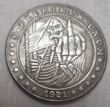 1 Dolar USA ,Morgan Dolar,1921,Hobo Nickel ,KOPIA 