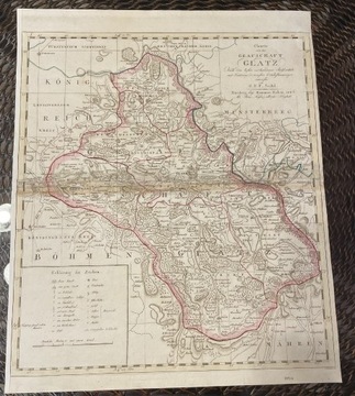 Mapa Kłodzko Spadkobiercy Homanna 1806
