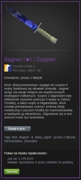 NÓŻ BAYONET DOPPLER P4 FN | KOSA DO GRY CS2/CSGO