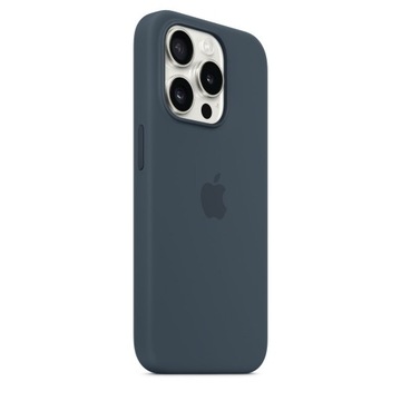 Silikonowe etui z MagSafe iPhone 15 Pro Storm Blue