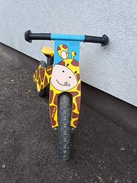 Rowerek biegowy hulajnoga żyrafa drewniany