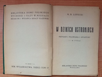 Lepecki, W dzikich ustroniach [1927]