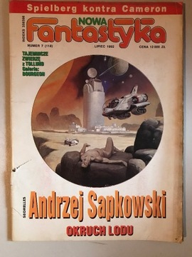 Miesięcznik Nowa Fantastyka. Numer 7 z 1992 r. Sapkowski "Okruch lodu"