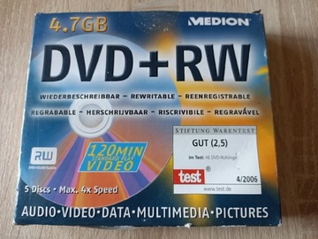 Płyty DVD+RW MEDION 4,7GB