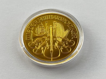 NOWA ! Złota Moneta 100 Euro 1 Uncja 31,1 grama WIEDEŃSKI FILHARMONIK 