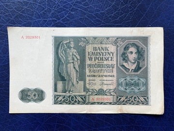 50 złotych 1941 ser. A