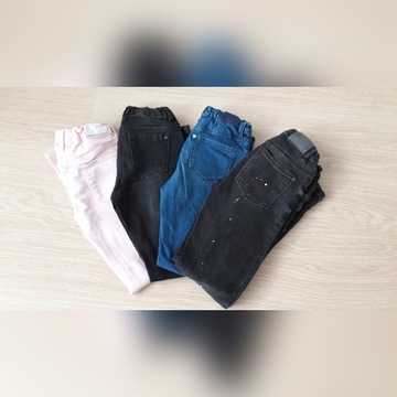 4 pary spodni jeans ZARA rozm. 140 cm