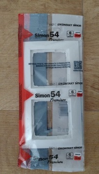 Ramka podwójna Kontakt-Simon 54 Premium biała