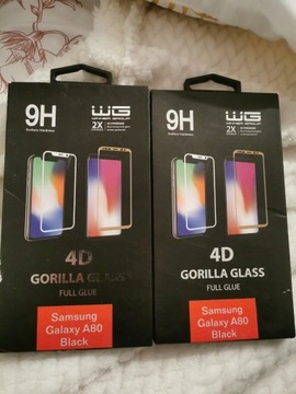 Szkło hartowane 9h samsung galaxy a80 black