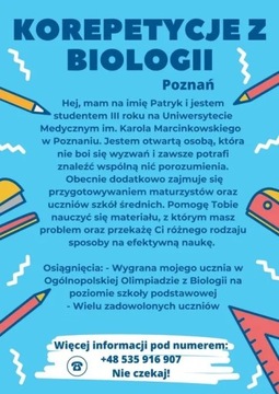 Korepetycje z Biologii - Pierwsze GRATIS 