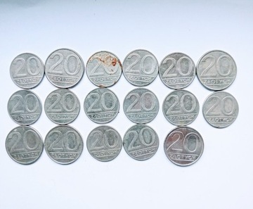  Zestaw moneta PRL 20 zł 1984 -1990 pamiątka prezent upominek numizmatyka