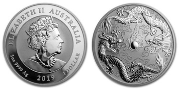 Double Dragon 2019 Australia srebro 1oz