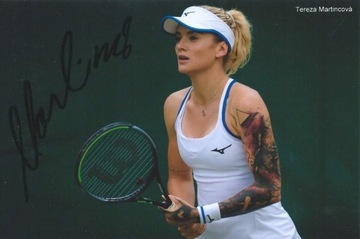 Tereza MARTINCOVA oryginalny autograf! TENIS!