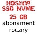 Hosting SSD NVME 25 GB na rok