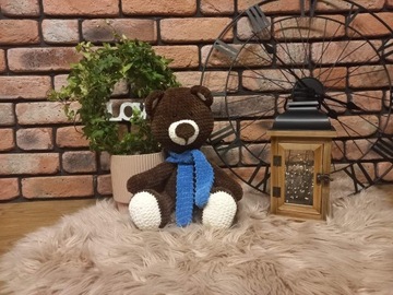 Miś Czoko, ręcznie robiony, amigurumi