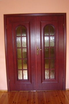 Drzwi drewniane dwuskrzydłowe Pol-Skone
