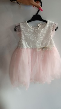Balowa sukienka dla dziewczynki kotek tiul 86 92 