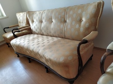 Stylowy komplet wypoczynkowy - sofa + 2 fotele