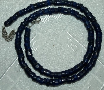 Naszyjnik naturalny lapis lazuli krążki 5 mm