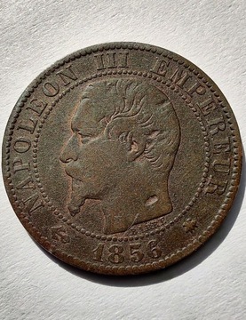 FRANCJA Napoleon III 5 Cinq Centimes 1856BB ŁADNA