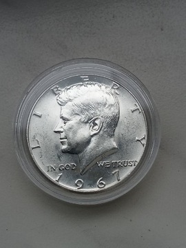 USA 1/2 Half Dollar J. Kennedy 1967 r -srebro 