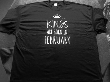 Koszulka T-shirt 5XL Kings are Born Nadruk