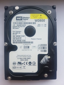 Dysk 3,5'' IDE ATA WDC WD800BB-00JHC0  80 GB Retro