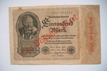 BANKNOT Niemcy  1 Miliard Marek 1922 r.