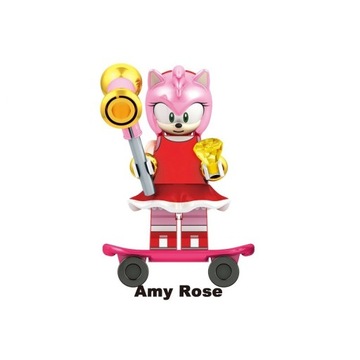 Figurka Amy Rose Sonic Klocki Nowa z akcesoriami