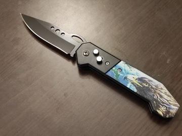 Składany nóż sprężynowy 21.5 cm 