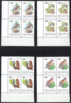 Fi. 3310-3315 Ptaki ogrodów (czwórki)